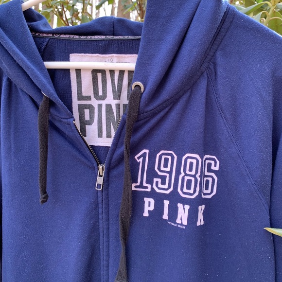 PINK VS zip up light weight hoodie - Picture 2 of 4